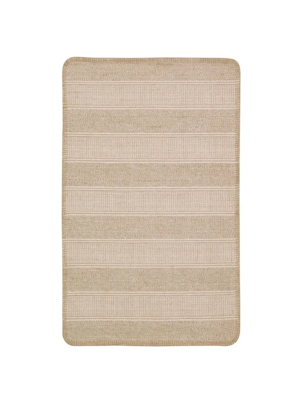IKEA KLEJS Rug Bundle 2 NEW Jute Cotton Tan Woven Stripes 1’8” x 2’7” Floor Mats